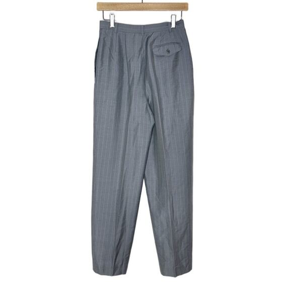 Lafayette 148‎ New York Women's Gray Pinstriped Pants Size 4 Wool Trousers - Picture 5 of 6